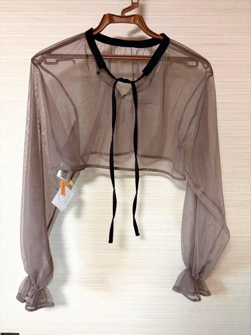 etoll. シフォンボレロ&レースキャミソール　パーティードレス S