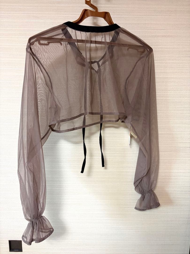 etoll. シフォンボレロ&レースキャミソール　パーティードレス S