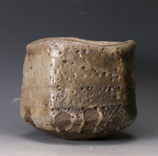 景徳鎮陶瓷大学元教授】ニ十歩文雄 駄知 茜志野茶碗 共