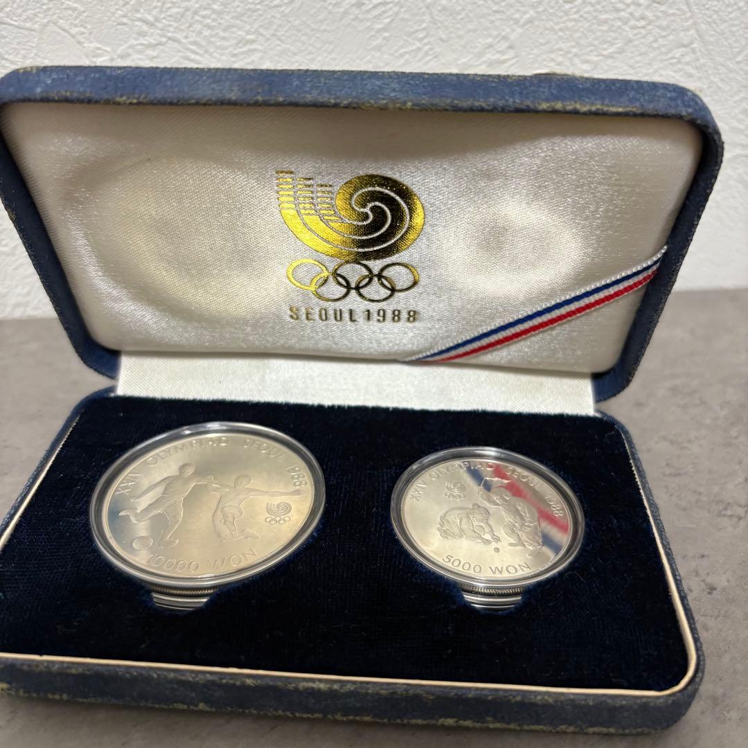 1988年 ソウルオリンピック 銀 記念メダル 10000ウォン 5000ウォン