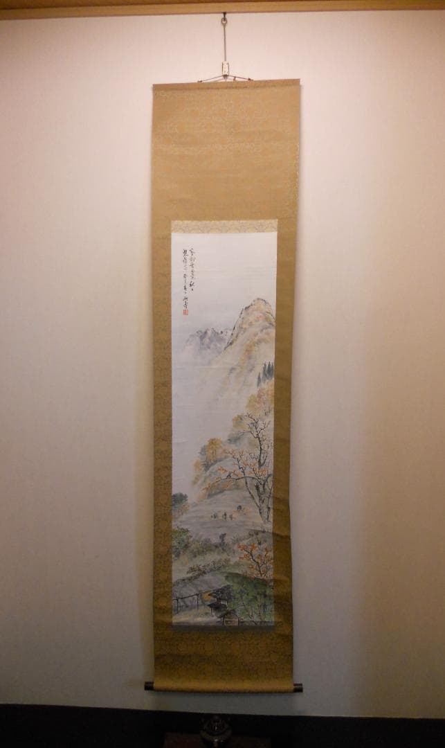 掛け軸 耕寿 秋谿好日 紙本 希少 軸装 茶道具 掛軸 美品