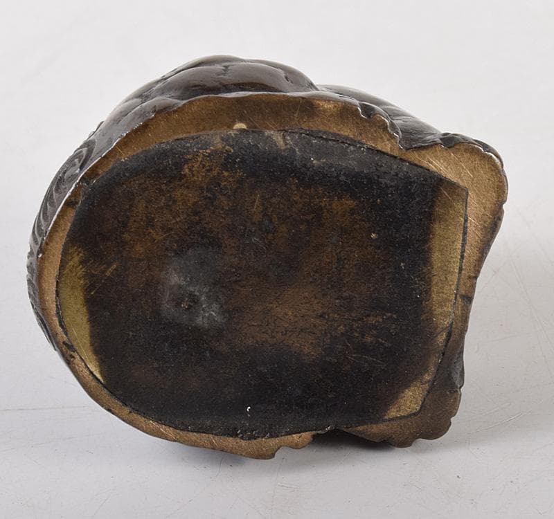 中国　書道具　古銅　獅子　水滴　M　R5005