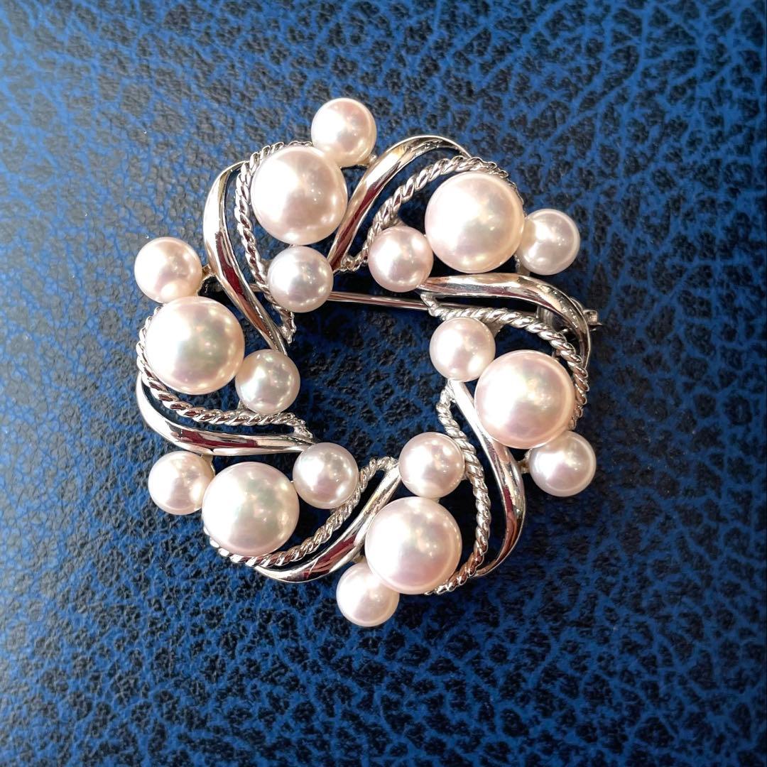 ミキモト ブローチ あこや真珠 本真珠 入学式 卒業式 パールブローチ