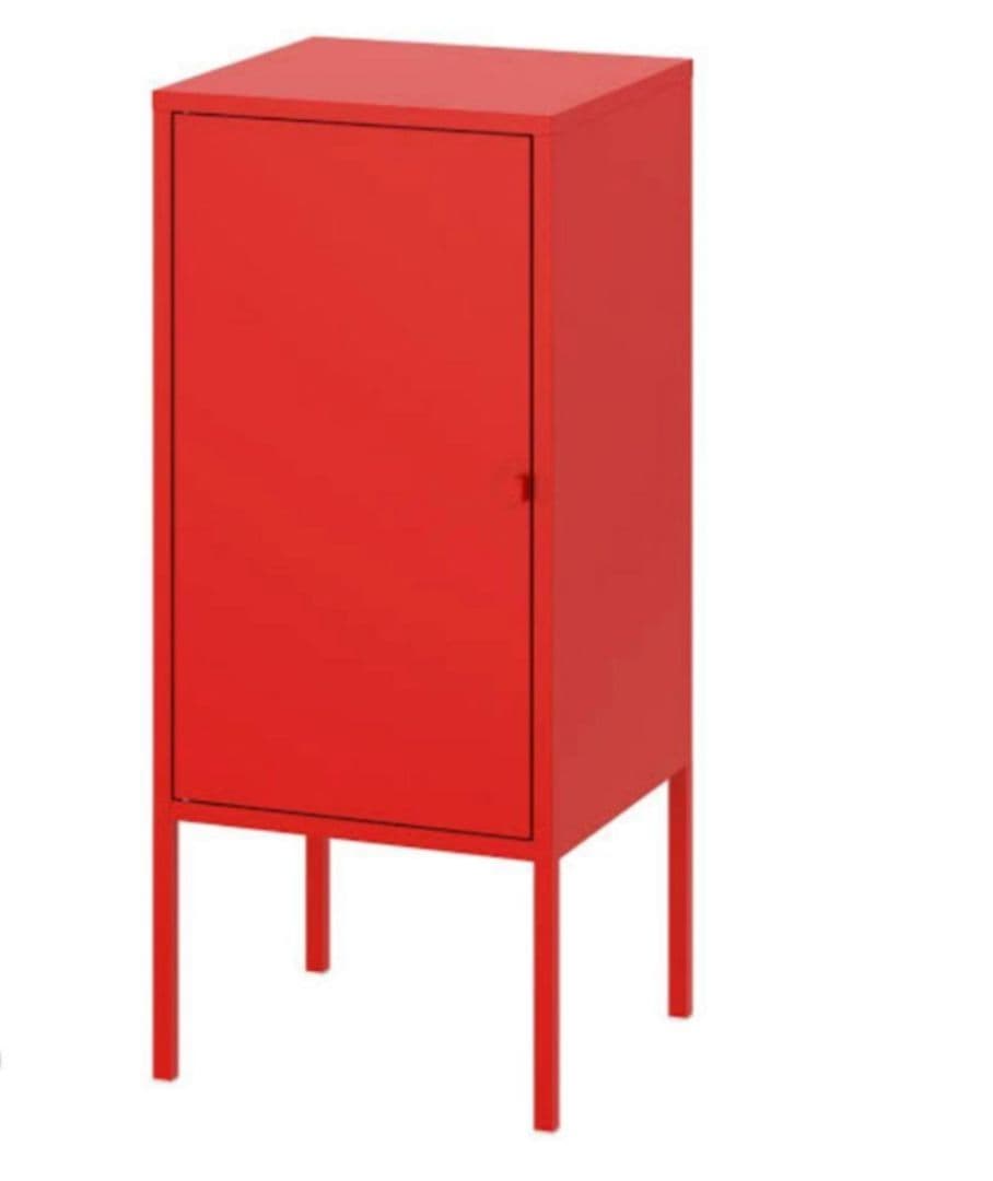 IKEA LIXHULT リックスフルト スチールキャビネット 廃盤カラー 赤