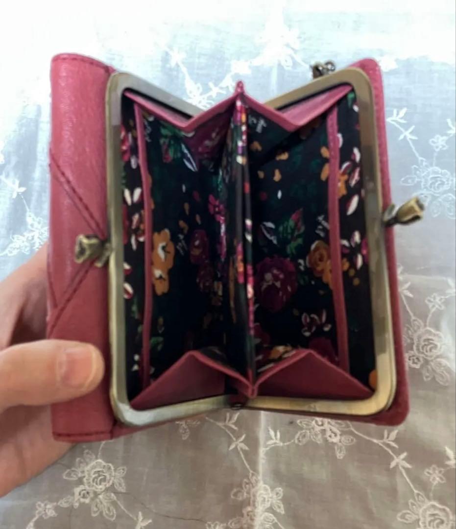 ANNA SUI 財布 三つ折り ローズウッド 薔薇 バラ ピンク - メルカリ