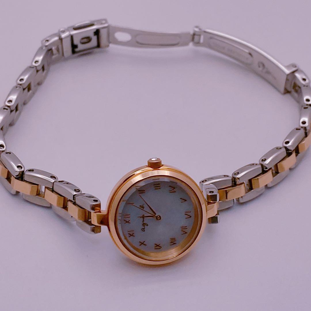 ふたこ様専用】アニエスベー マルチェロ クォーツ デイト ピンクゴールド