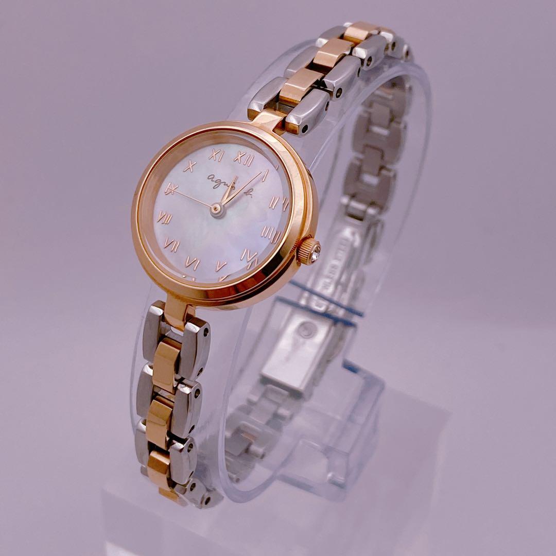 ふたこ様専用】アニエスベー マルチェロ クォーツ デイト ピンクゴールド