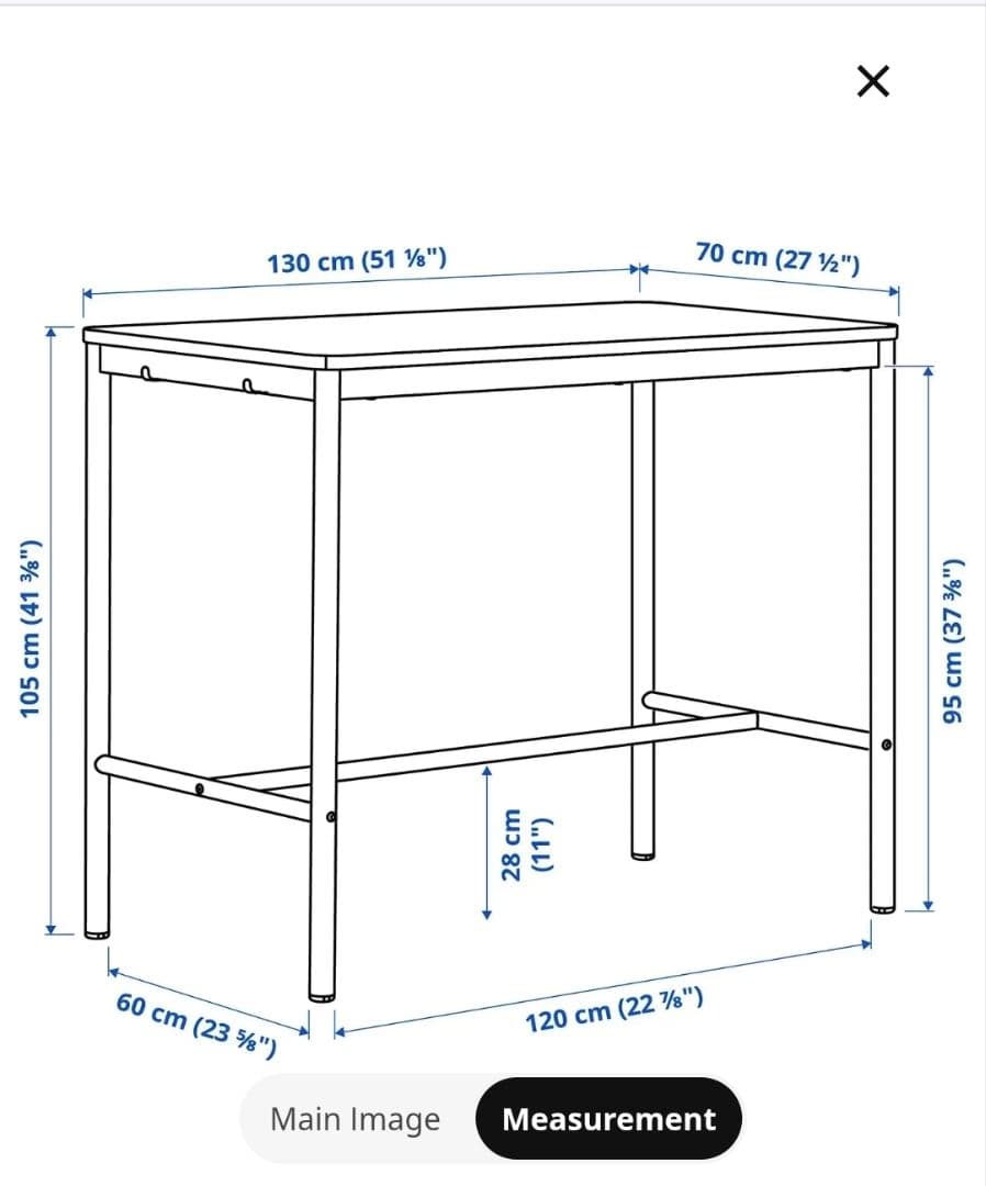 IKEA TOMMARYD ダイニングテーブル 127cm