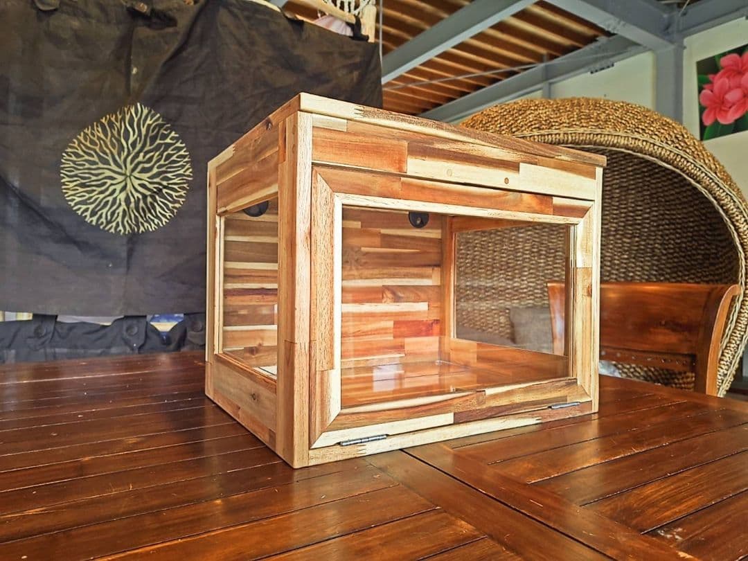 爬虫類ケージ 専用ページ 爬虫類ケージ 60×30×30 アカシア材サイド