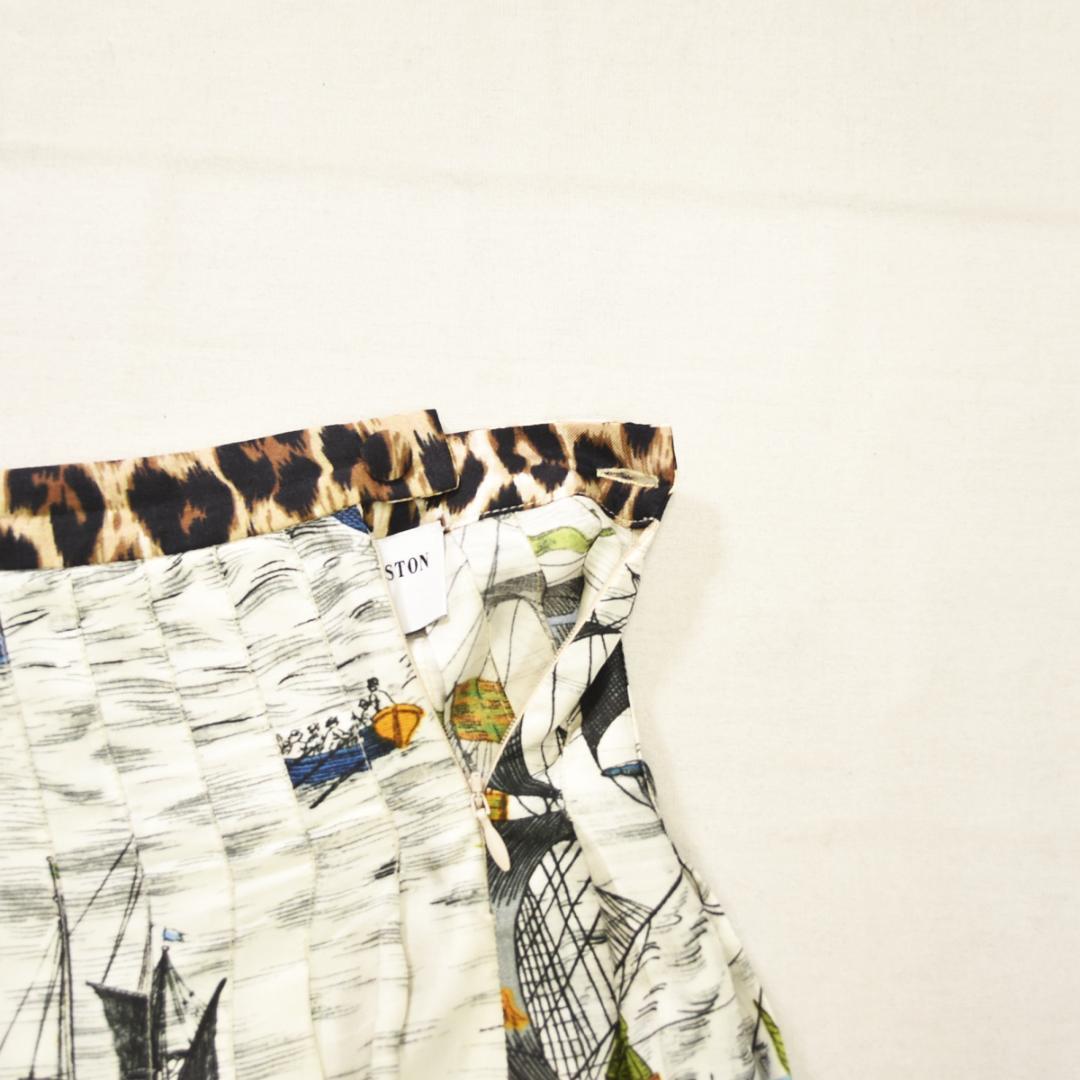 イタリア製 ラ プレスティック ウィストン シルク100％ プリーツスカート ♪