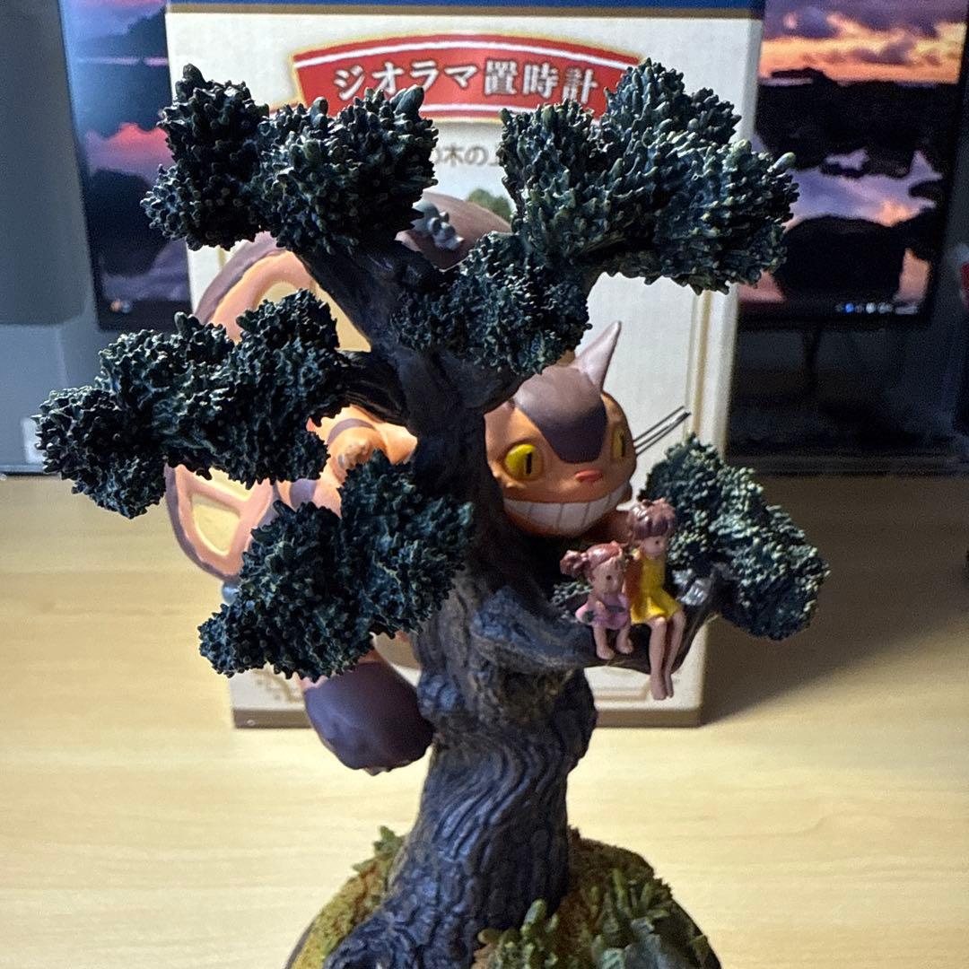 となりのトトロ ジオラマ置時計 松の木の上で トトロ30周年記念