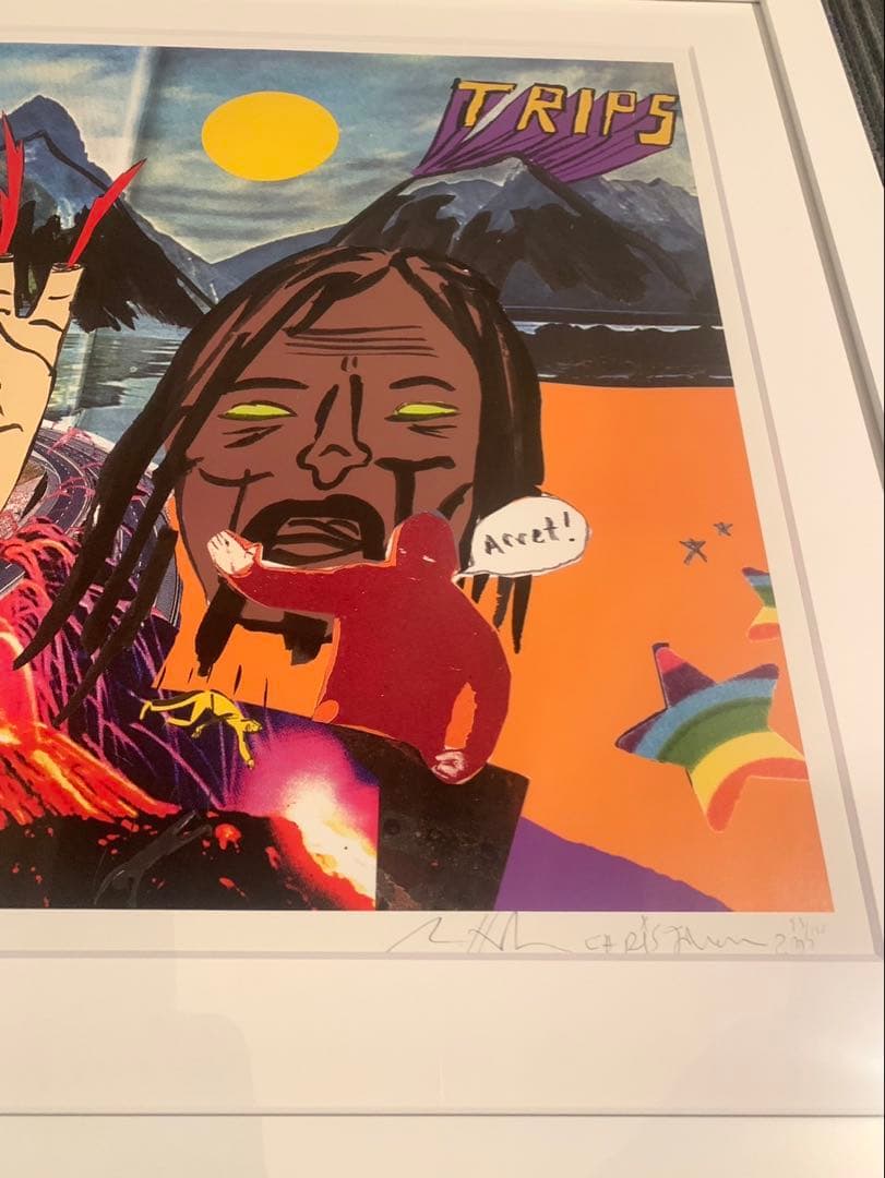 真作 chris johanson pam mischa 限定コラボ作品 絵画