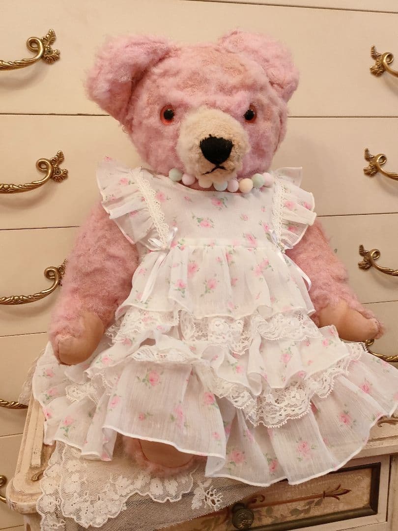 ♡レアで可愛らしいピンクベア・アンティーク♡