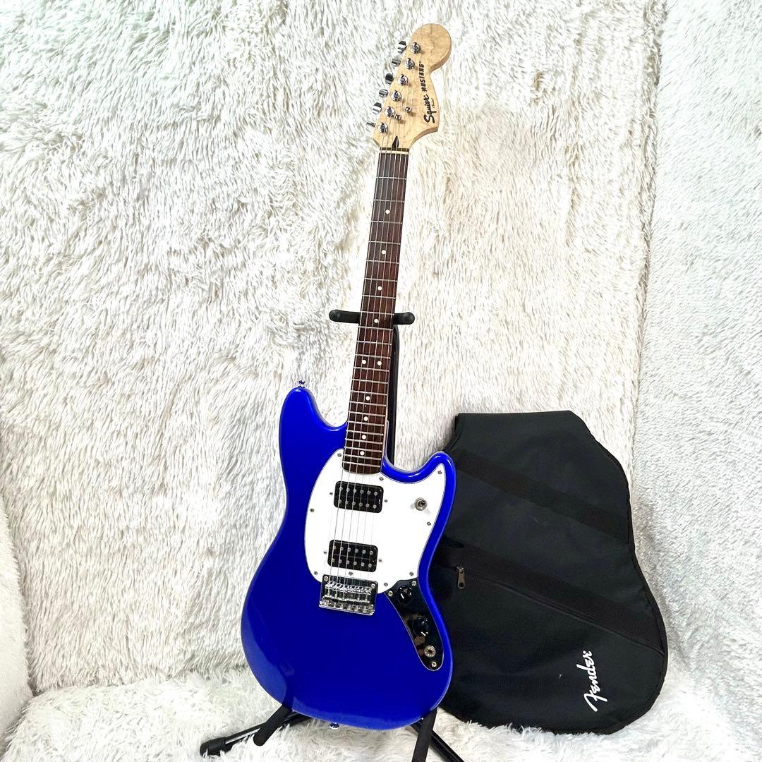 美品激虎ネック】Squier Fender Mustang メタリックブルー