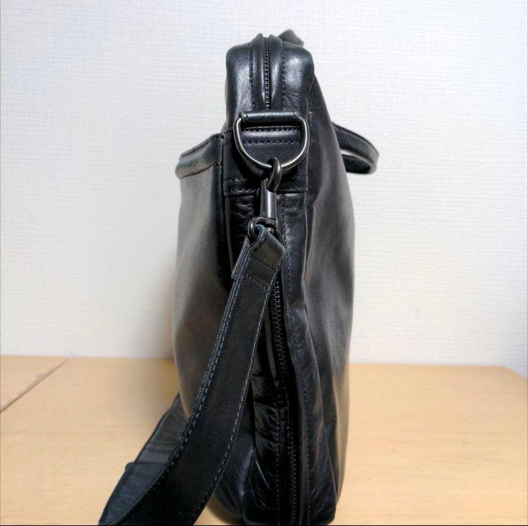 cc2 2way PORTER ビジネスバッグ ショルダーバッグ 黒 牛革