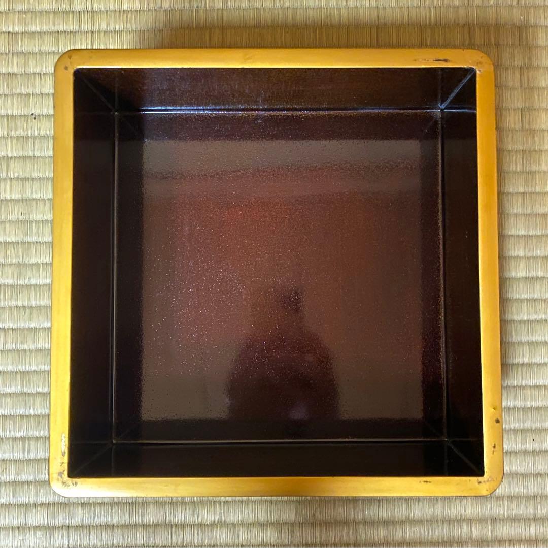 漆器 重箱 4段 菊蒔絵　エコメルカリ便指定して下さい。