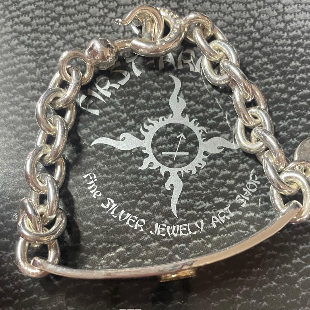 貴重　豪華　ファーストアローズ　チェーン　プレート　k18 ブレスレット 極太