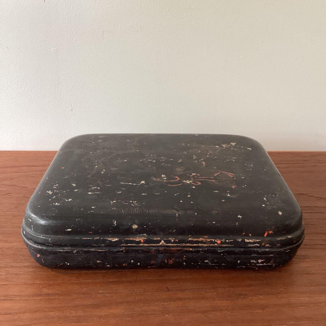 大きな硯と箱　眞彰　共箱付　書道具　蓋付　古硯　中国 時代物