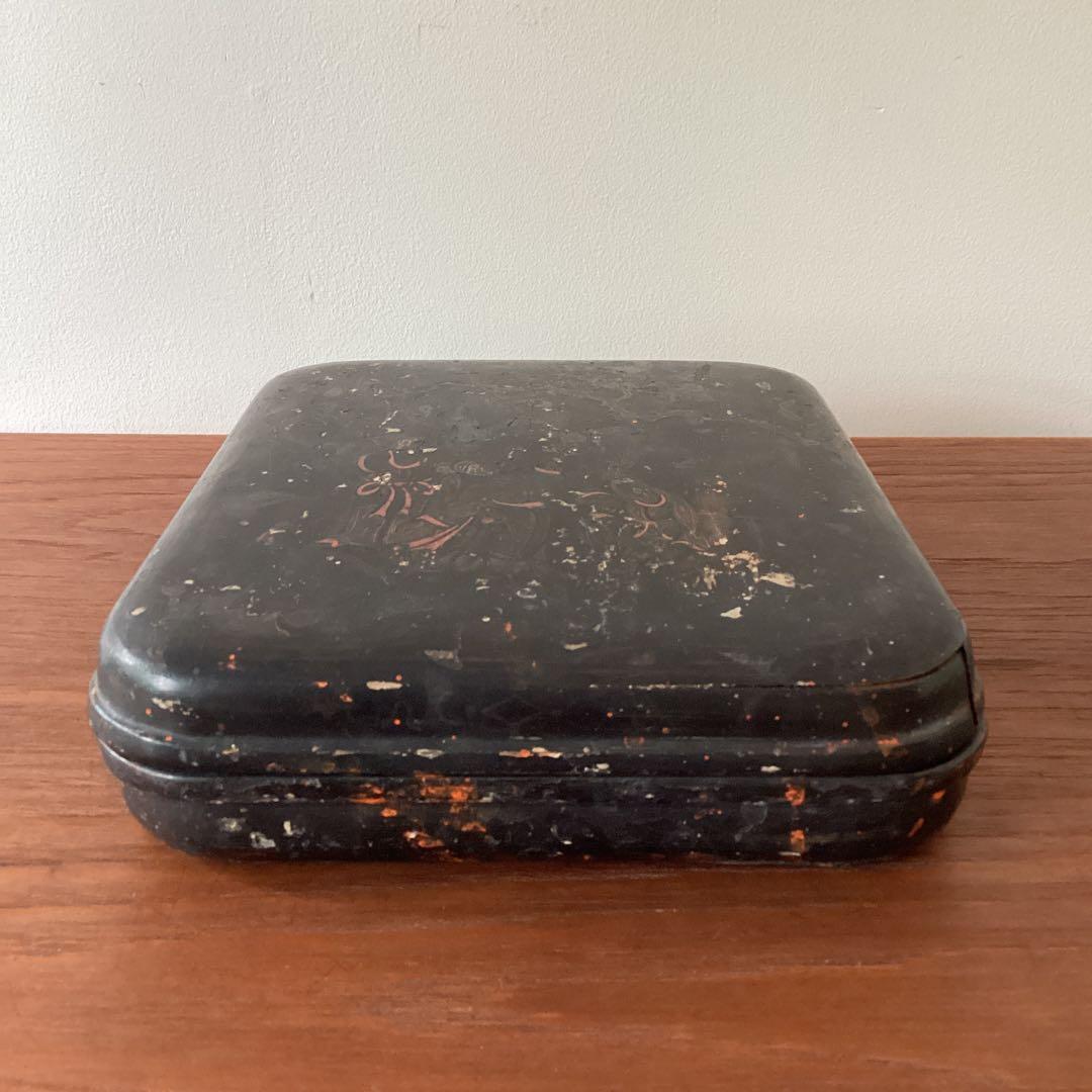 大きな硯と箱　眞彰　共箱付　書道具　蓋付　古硯　中国 時代物