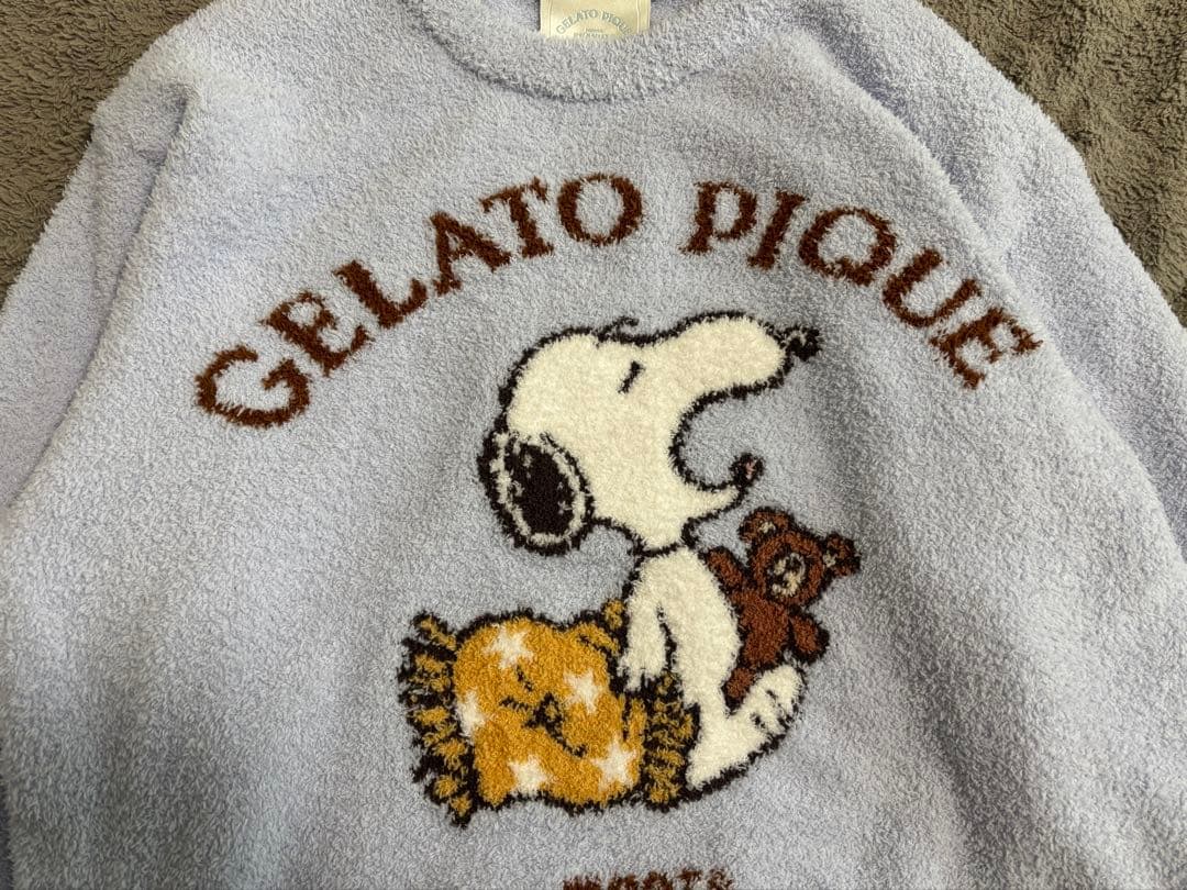 美品！完売品！ジェラートピケ　スヌーピージャガードプルオーバー&ロングパンツ