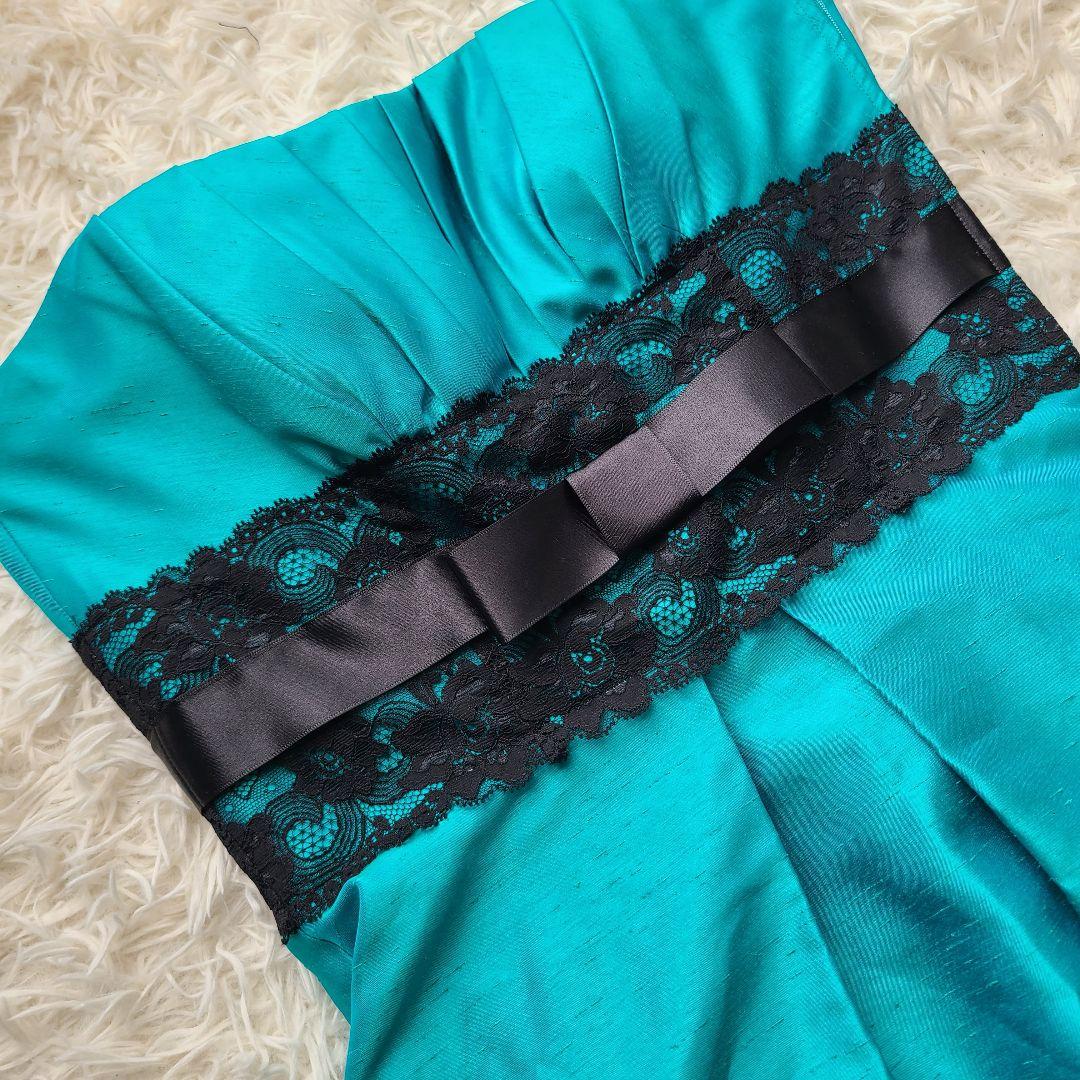 ✨️美品・希少✨️AIMER ドレス ロング チュール レース エメラルド M