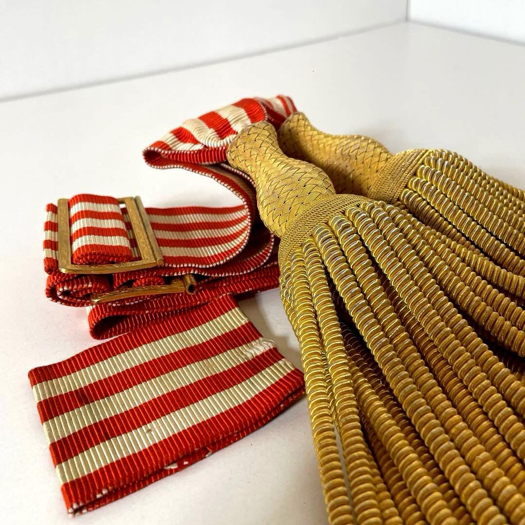 XG495 当時物・大礼服・飾帯・サッシュ・ケース付・日本軍・旧日本軍