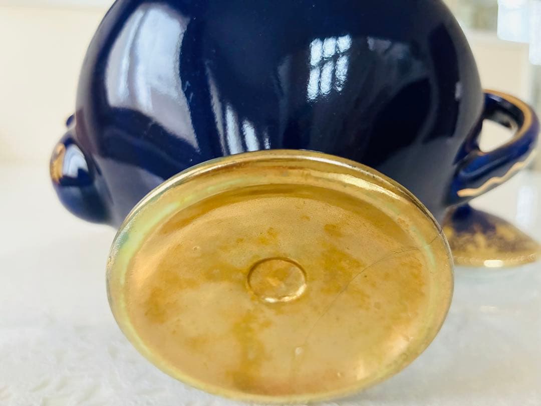 オールドノリタケ 金彩金盛コバルト地ティーセット カップ&ソーサー