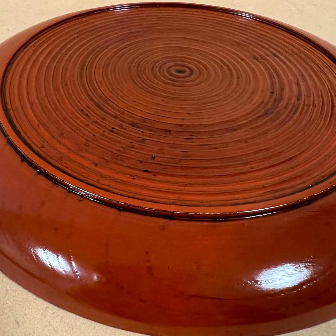 未使用 輪島塗 市中屋 木製漆器 丸盆 2客 茶道具 煎茶道具 正月