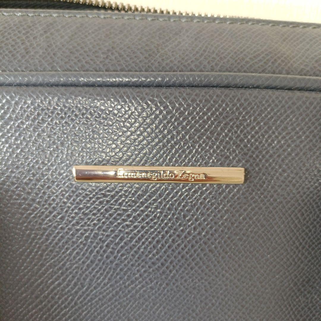 美品 ゼニア ビジネスバッグ グレー