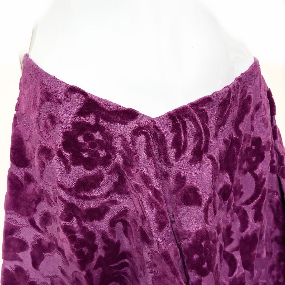 COMME des GARCONS コムデギャルソン　変形スカート　ベロア　花柄