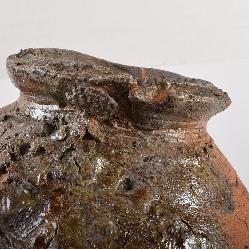 信楽焼 古信楽 蹲（うずくまる）壺 小壺 時代箱 M R7874C - メルカリ