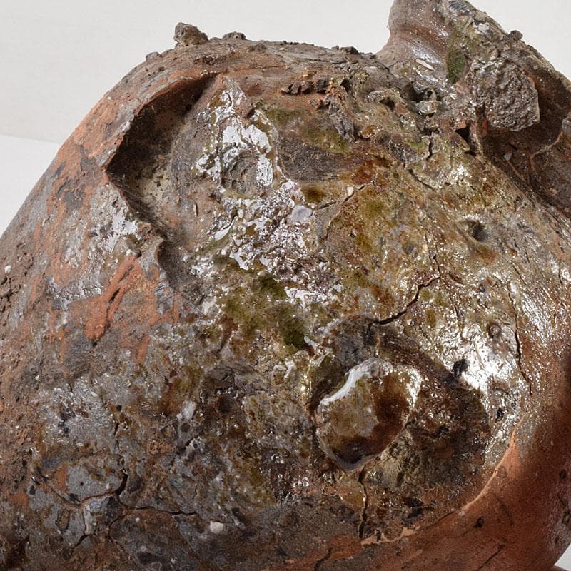 信楽焼 古信楽 蹲（うずくまる）壺 小壺 時代箱 M R7874C - メルカリ