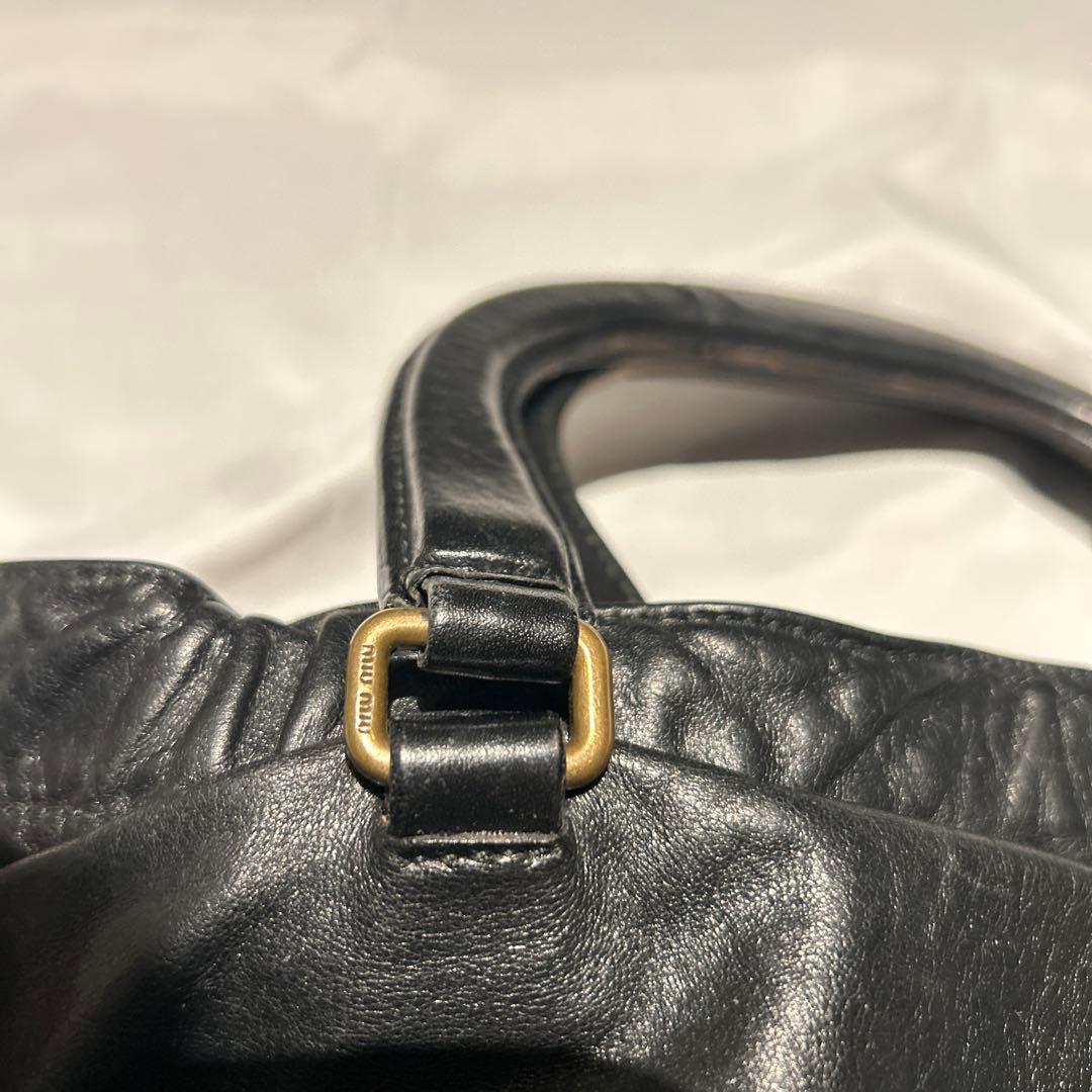 バッグ 00s archive miumiu leather hand bag