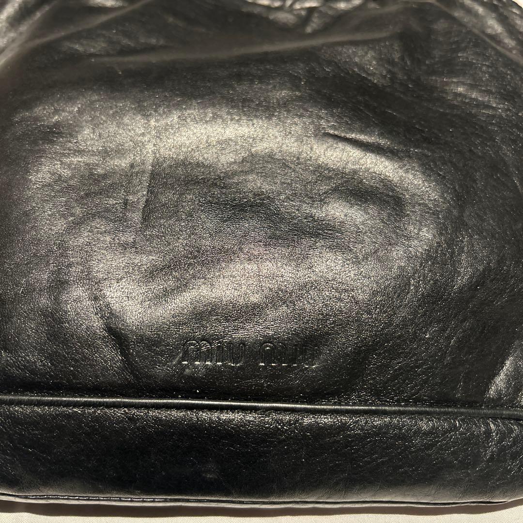 バッグ 00s archive miumiu leather hand bag