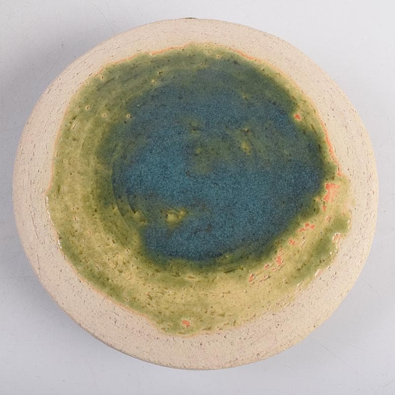 北大路魯山人作 青織部 木槌水指 黒田陶々庵極め箱 D R8875B