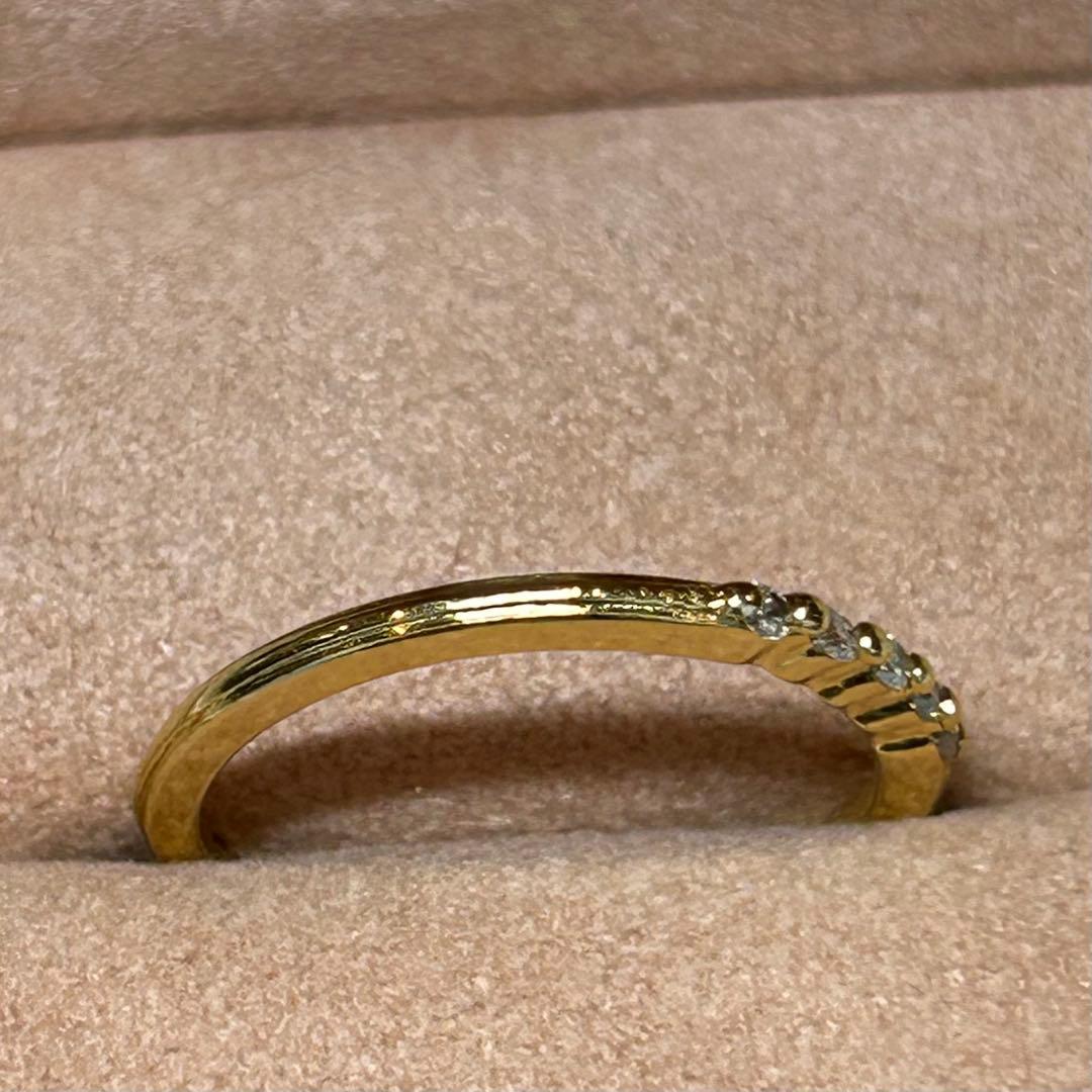 アガット　agete K18 ダイヤモンド　リング　5石　指輪　18金