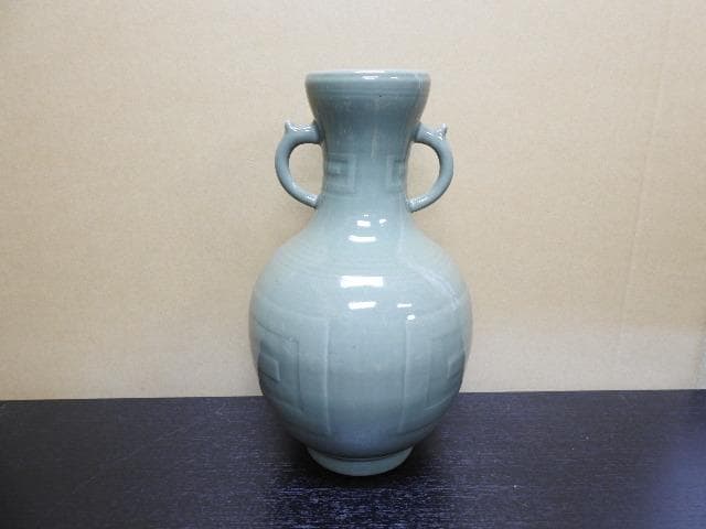 三田青磁耳付花器 保存箱 MA79