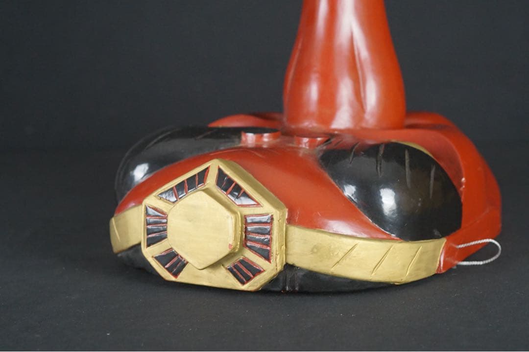 天狗面 木彫一刀彫 時代物 壁掛け 漆塗 縁起物 天狗