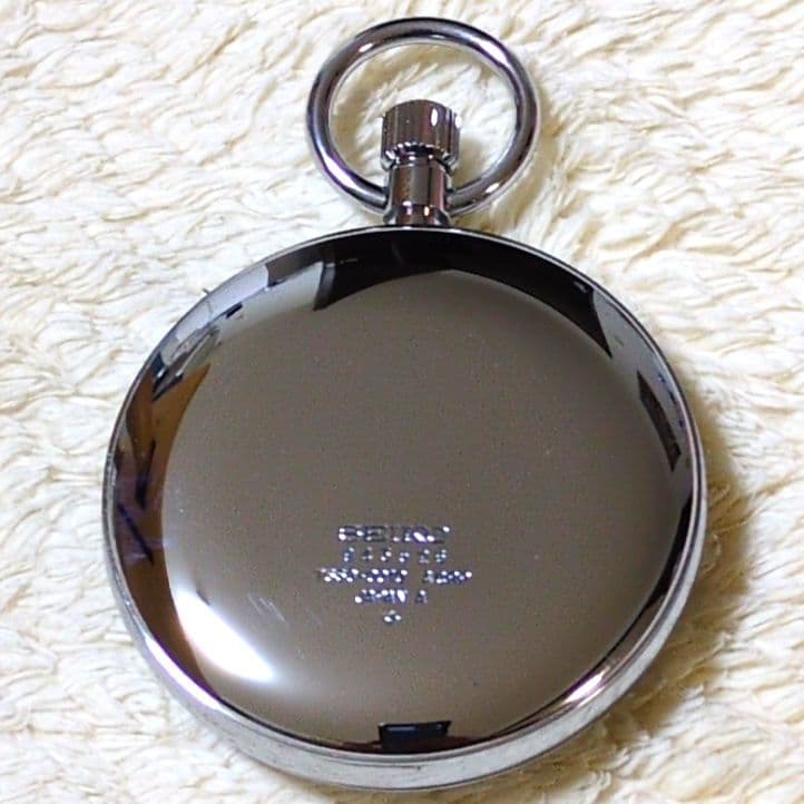 鉄道時計 SEIKO鉄道懐中時計クォーツ(稼動美品)　※今だけ未使用紐付き