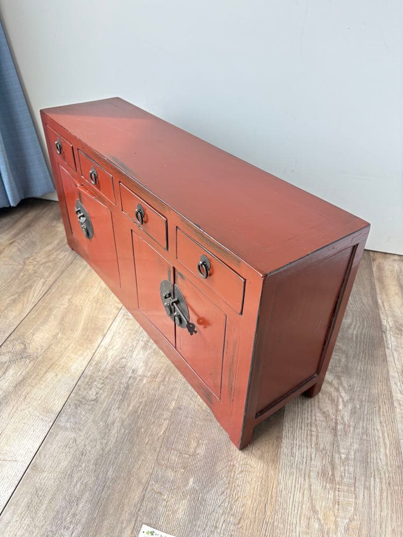 朱塗り 引き出し 収納 中国 小さな収納