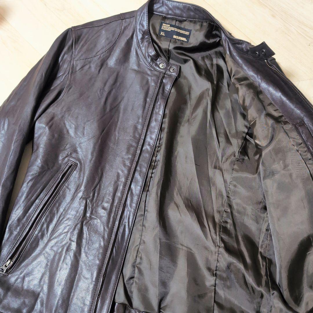 バックナンバー BACKNUMBER 本革レザーライダースジャケット - メルカリ