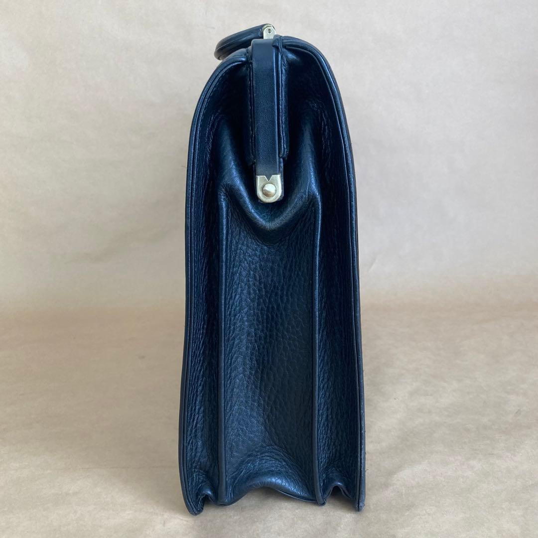 【希少】BURBERRY ダレスバッグ ブラック レザー シボ革 ビジネスバッグ