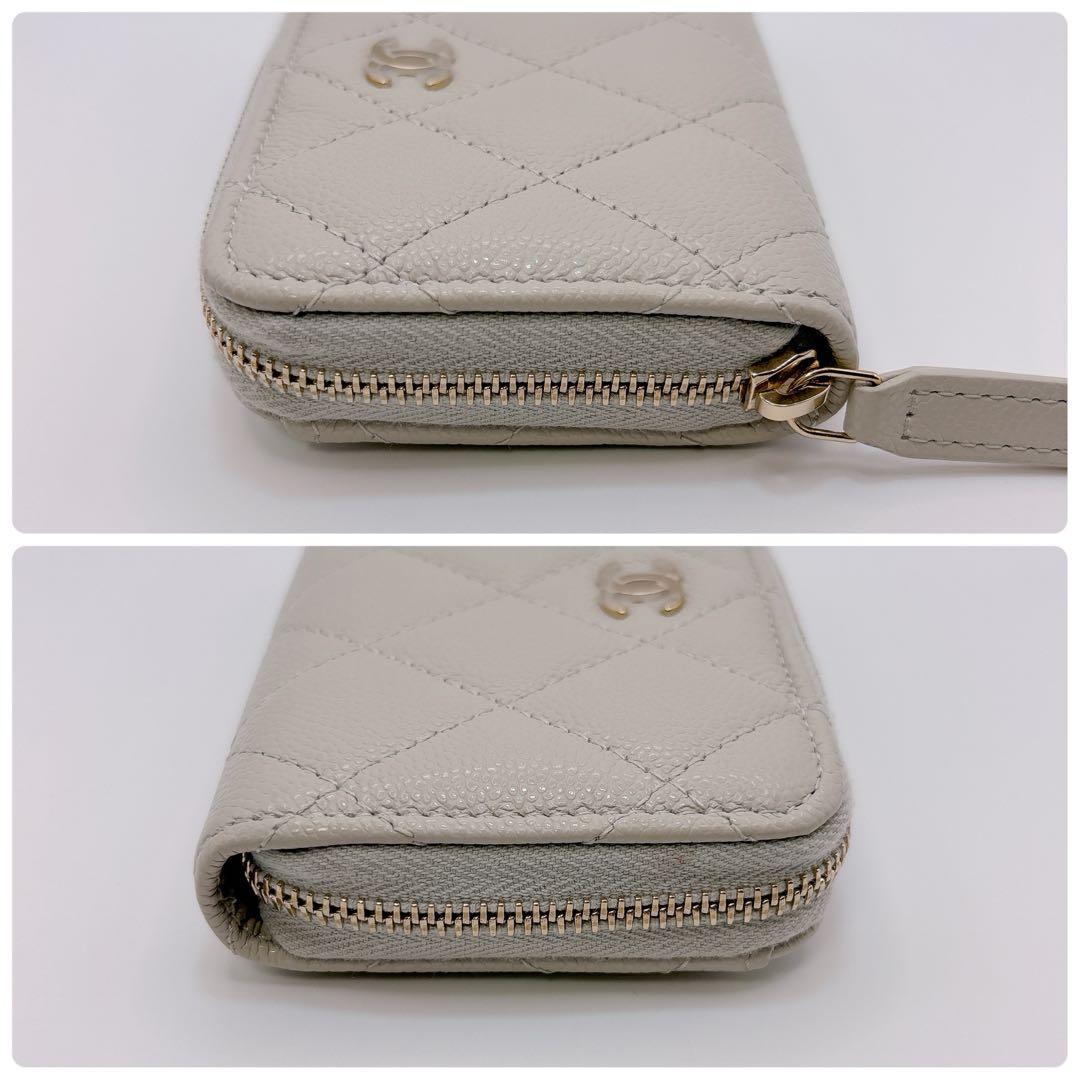 レア色！ ほぼ未使用 シャネル マトラッセ ココマーク ジップパース