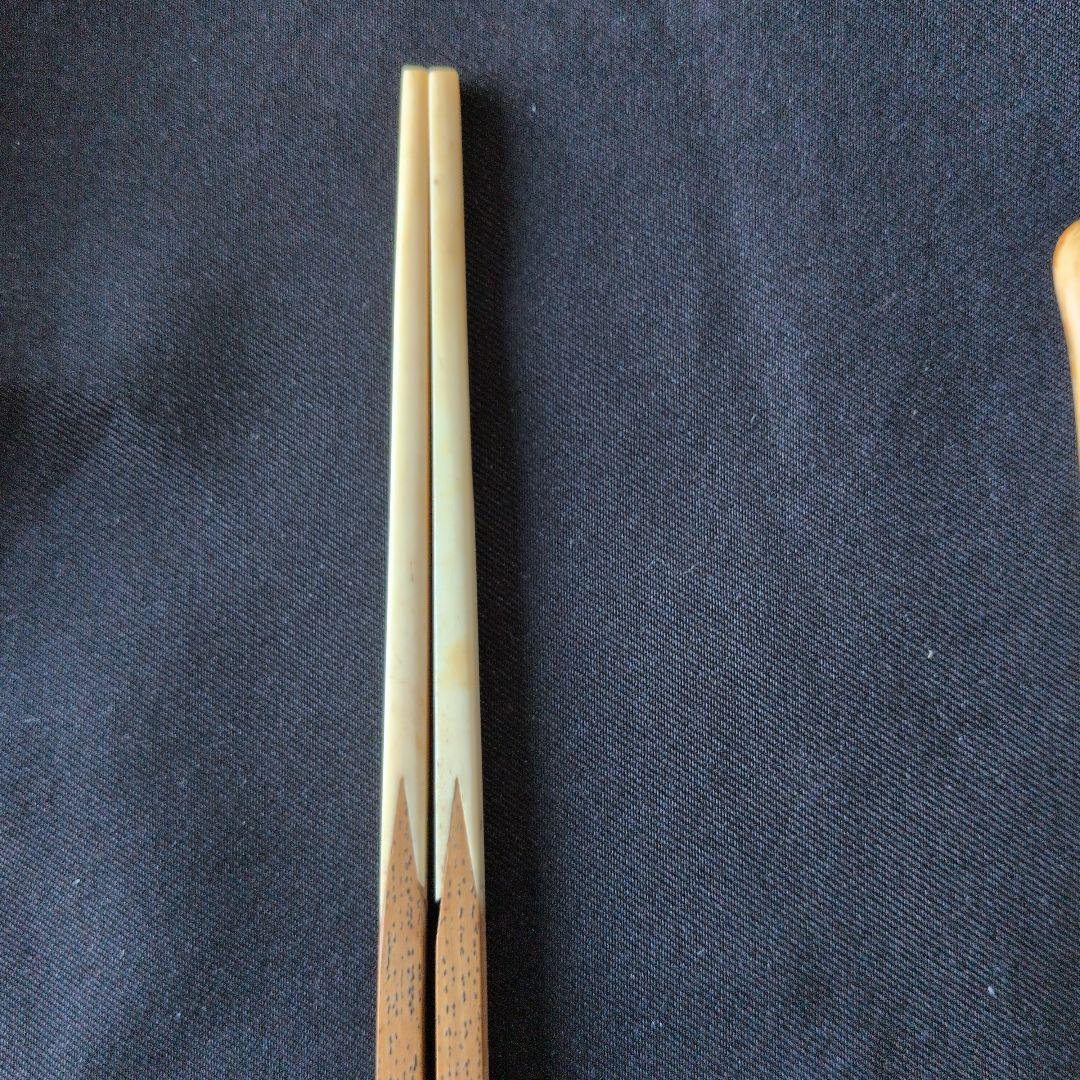 象牙風の茶杓と 菓子の取り箸