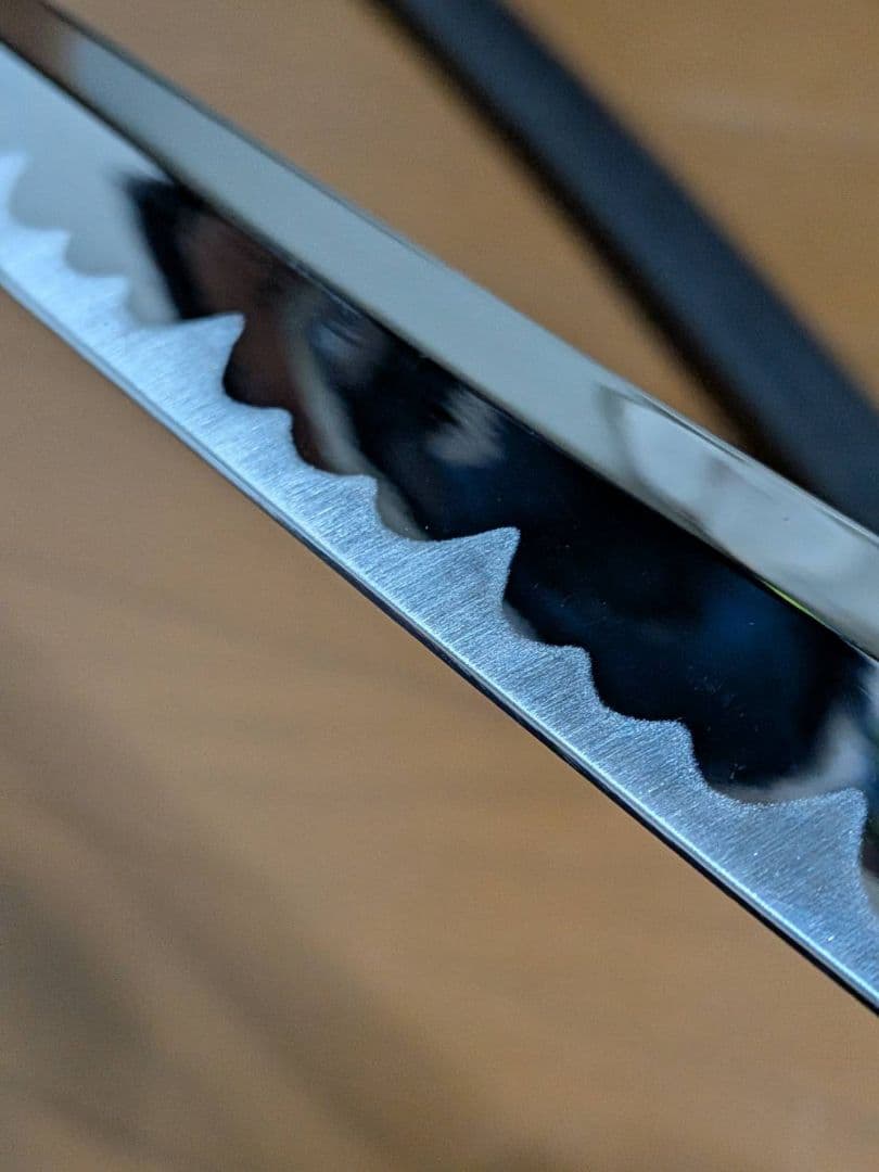 模造刀 大小2本セット 龍鍔 青糸 黒石目 全長104cm/71cm 美術刀