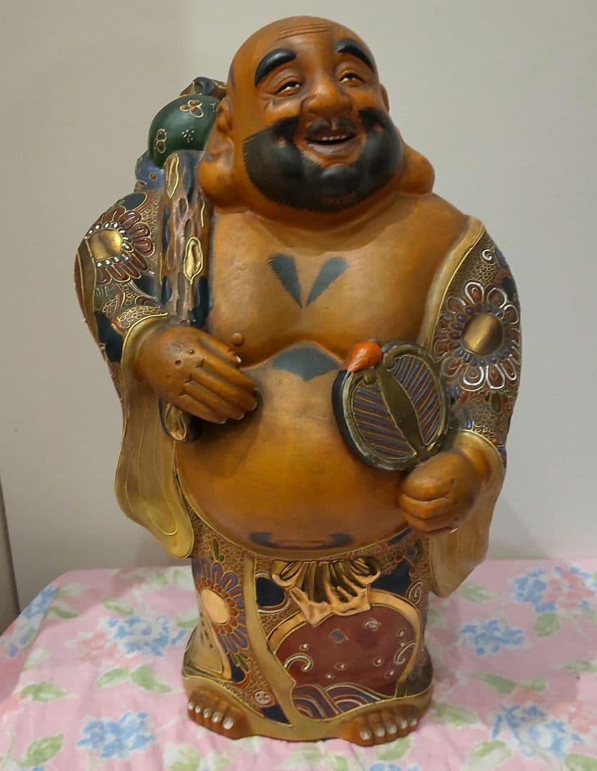 七福神 縁起物 布袋様 九谷焼 置物 布袋尊 骨董 年代物