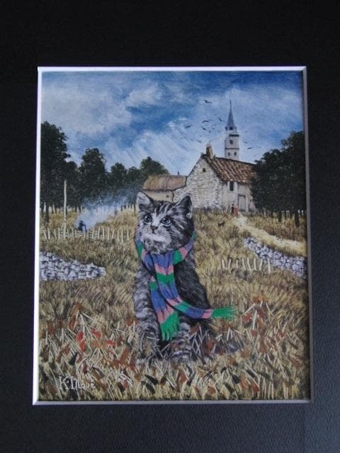 井上覚造、【もれ日】、希少な額装用画集より、新品額装付、状態良好