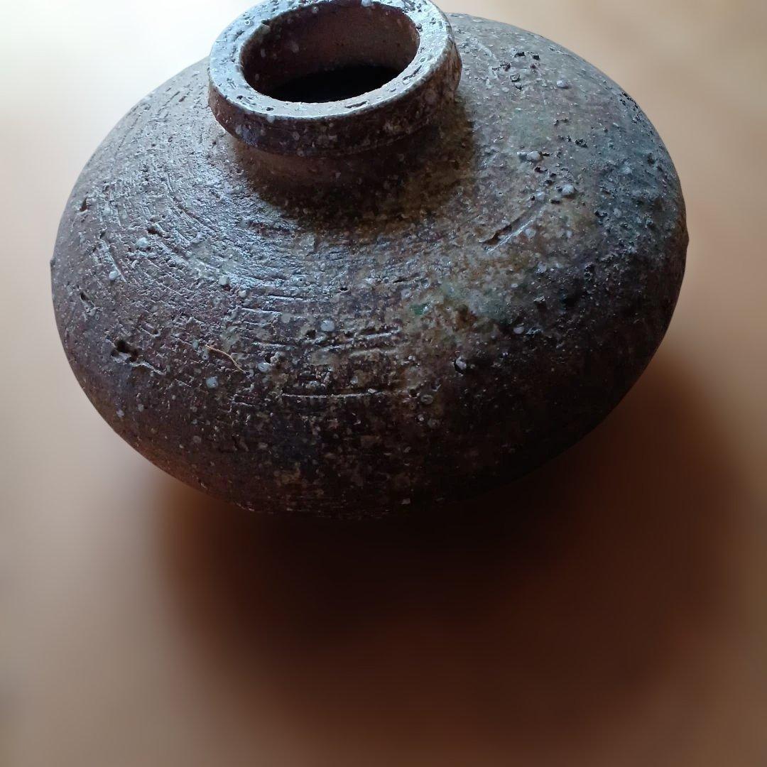 陶器信楽焼の壺 木製箱付き