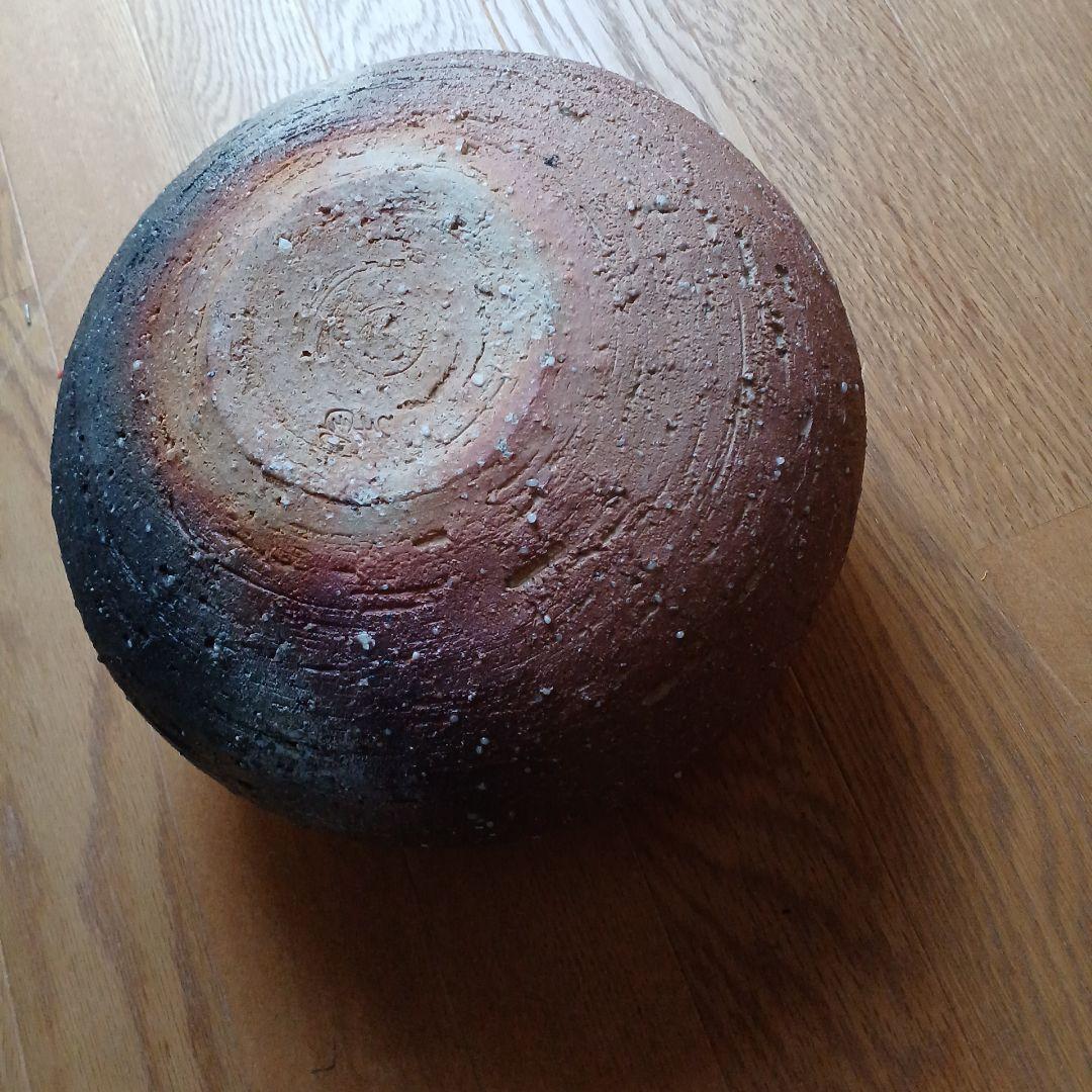 陶器信楽焼の壺 木製箱付き