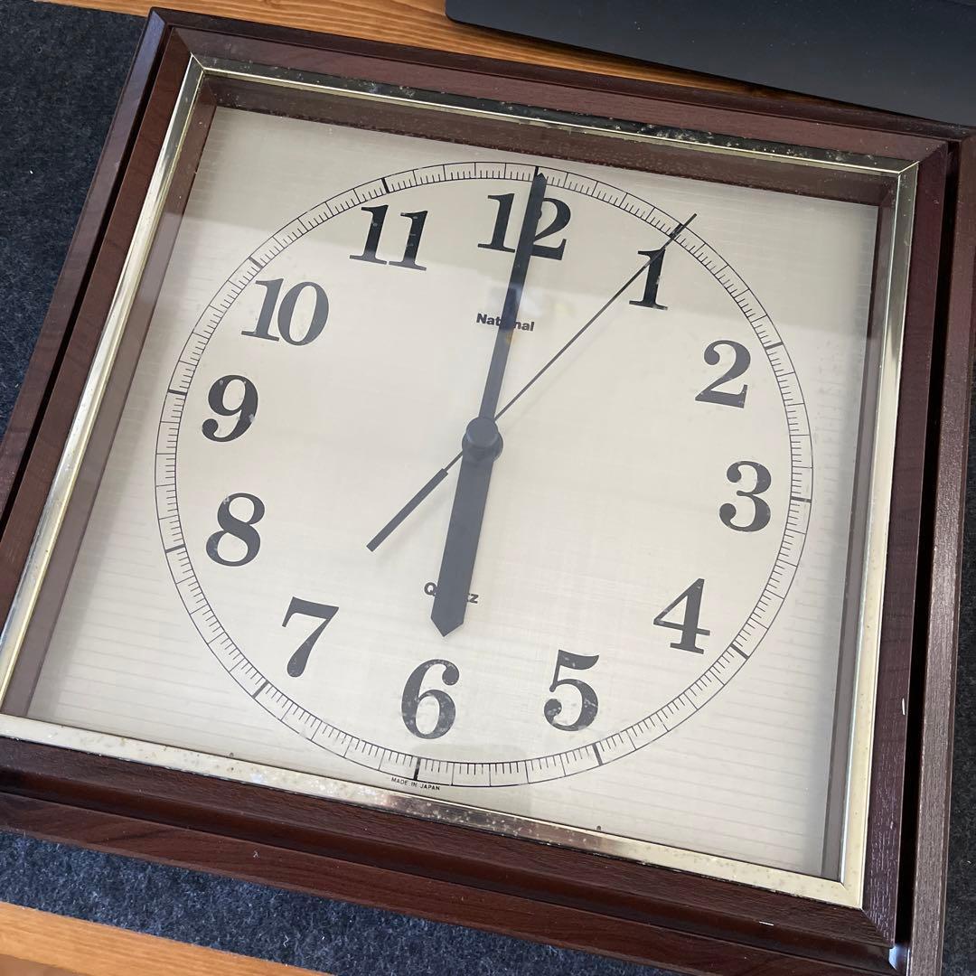 ナショナル 時計 掛け時計 昭和レトロ アンティーク 松下電工